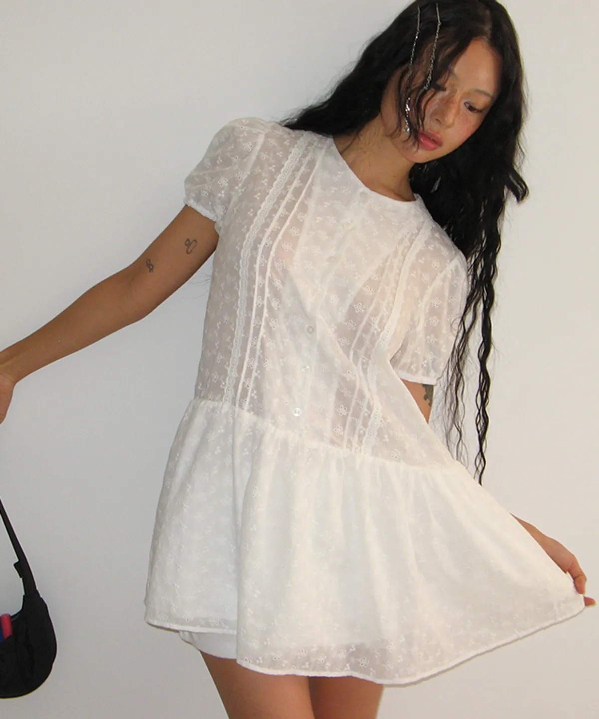 RONRON LACE MINI FRENCH DRESS