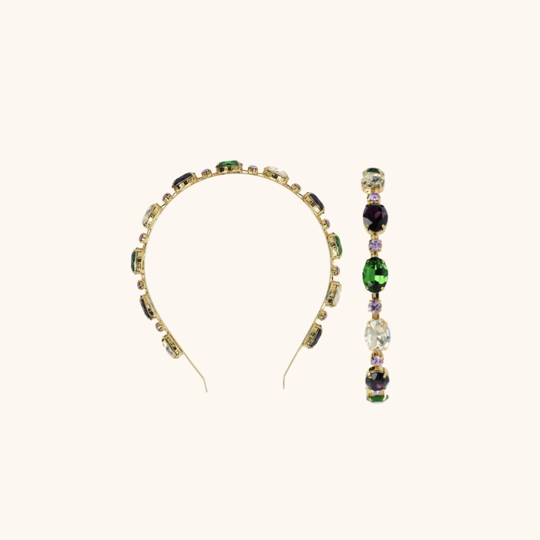 1LG0717-135 LOTT GIOIELLI Disco Purple Headband Bente Flat Oval Purple #CHSW863-G38602 (A-EU-E)