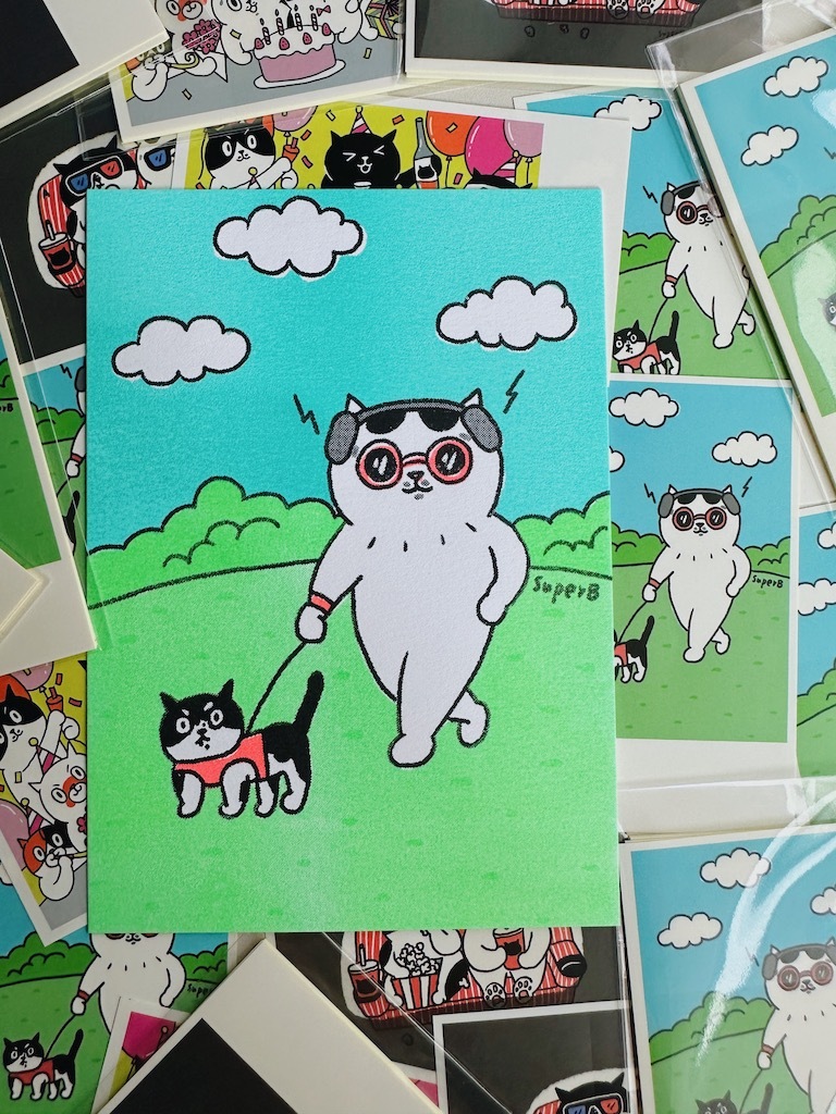 一起去遛貓 明信片｜superB studio