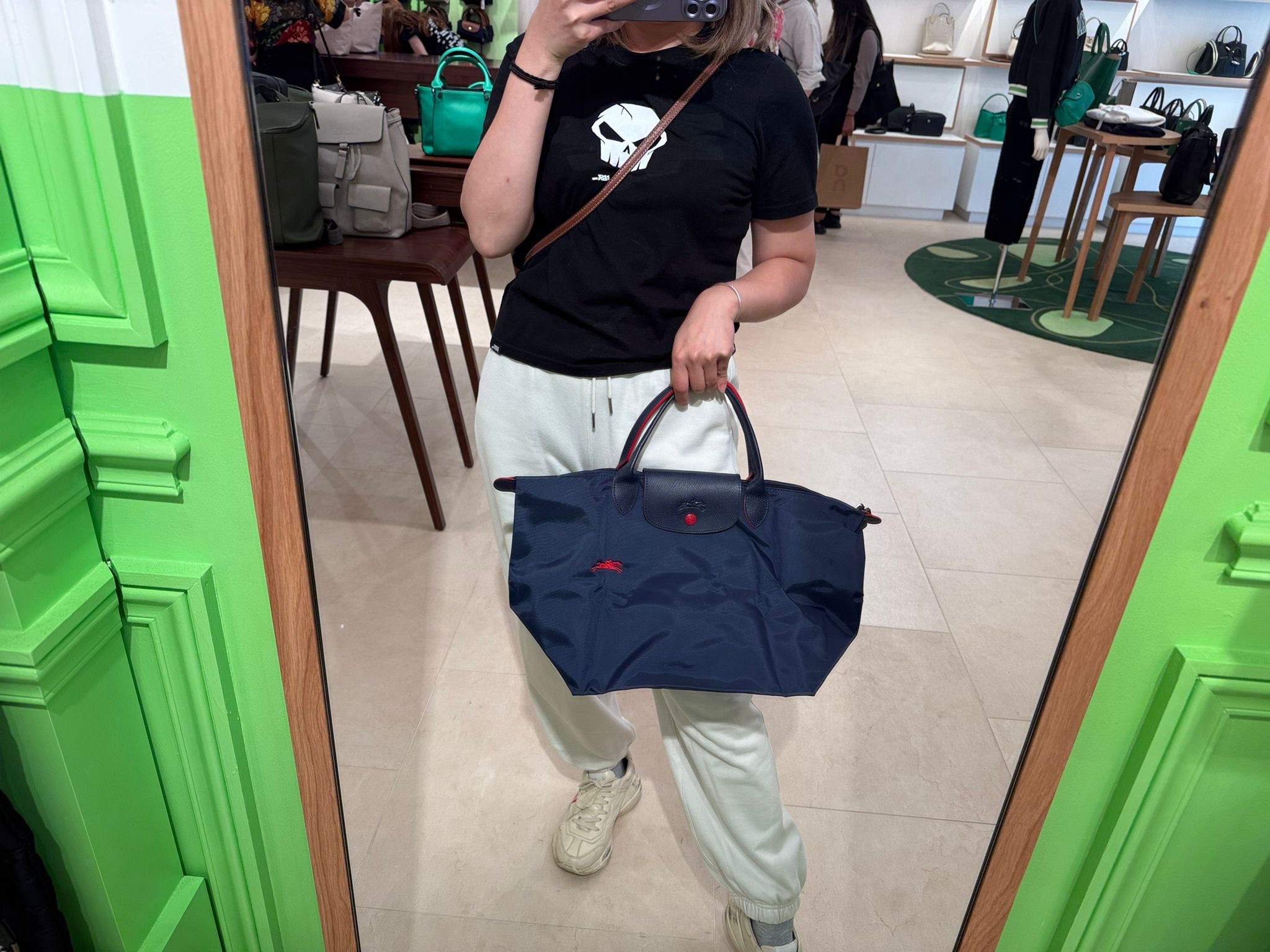 Longchamp Le Pliage Original Pritemps Ete Tote Bag Navy L1623