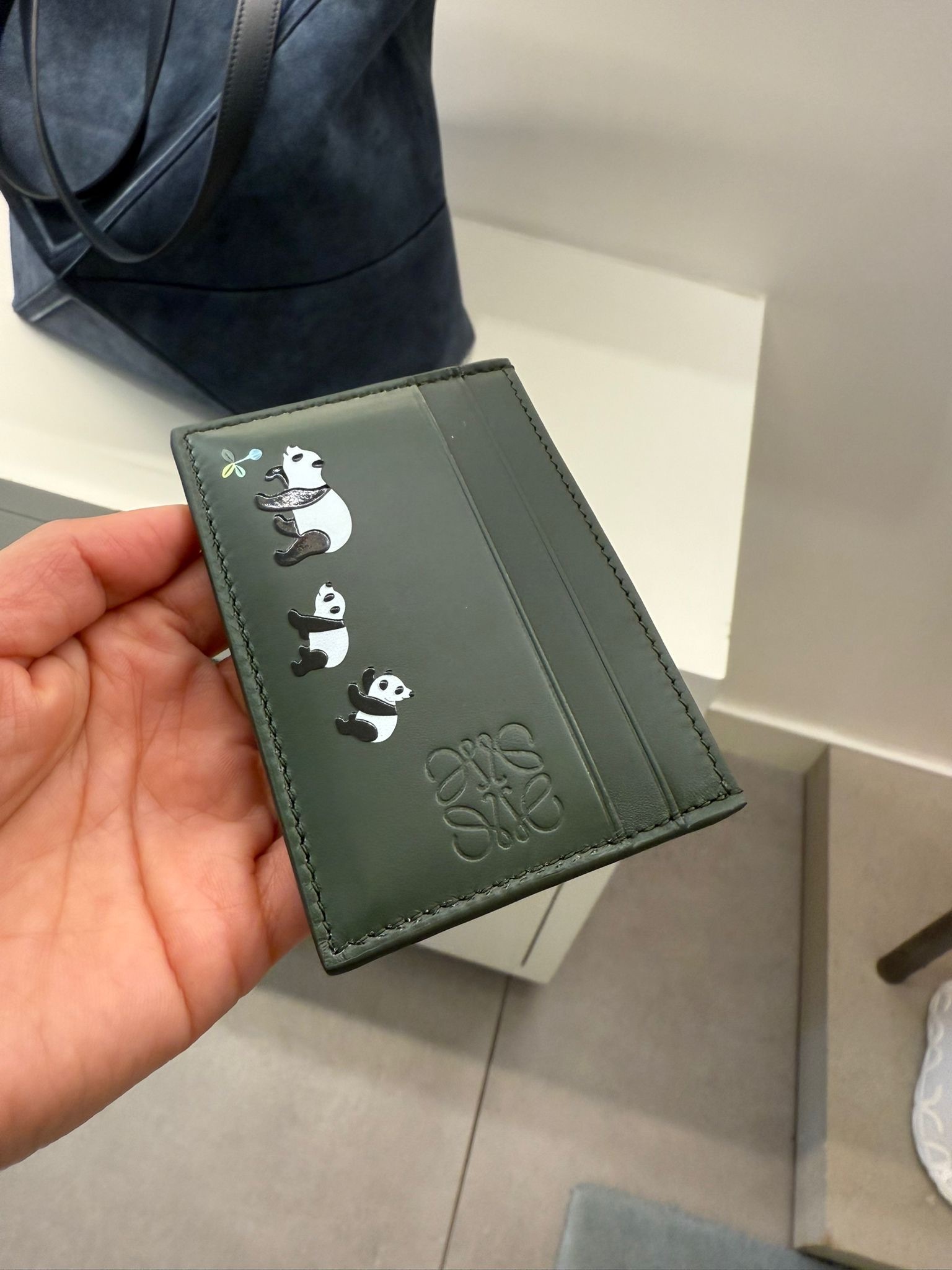 Loewe Panda Cardholder Bottle Green