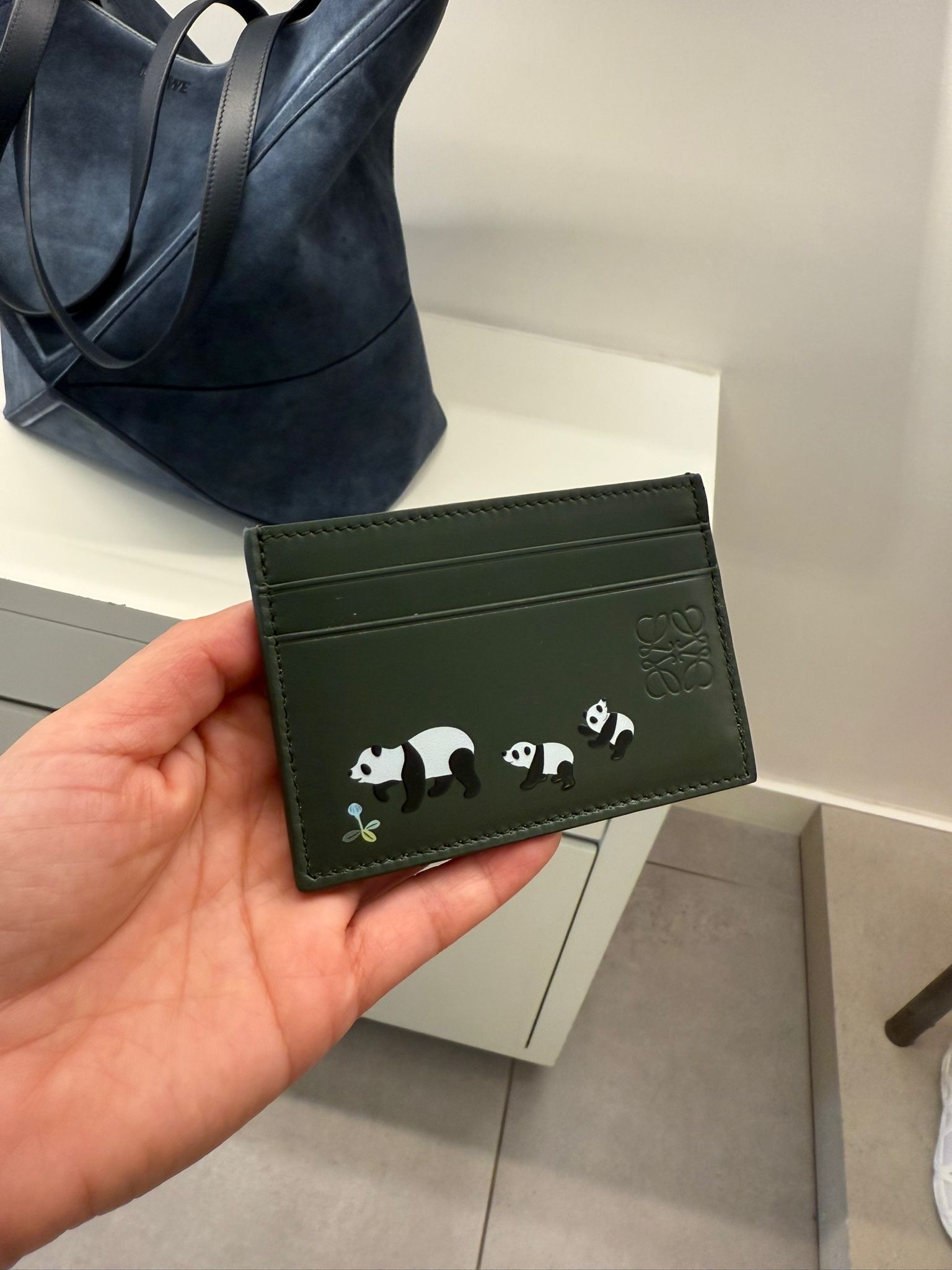 Loewe Panda Cardholder Bottle Green