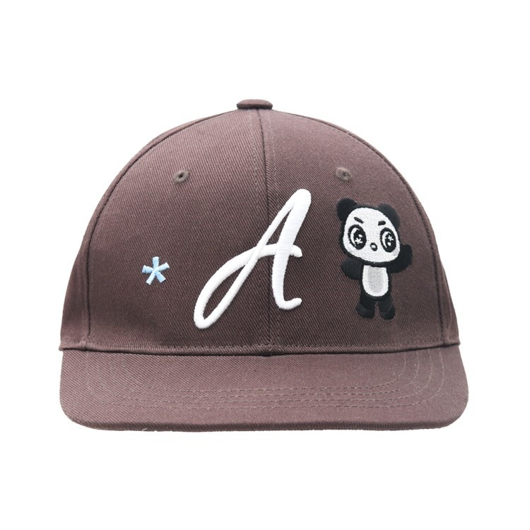 THE MUSEUM VISITOR PANDA EMBROIDERY CAP (BROWN) 熊貓 刺繡 棕色 全封帽
