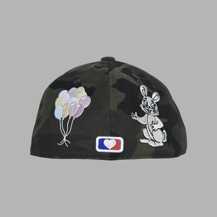 THE MUSEUM VISITOR RABBIT EMBROIDERY CAP (CAMO) 刺繡 兔子 迷彩 全封帽