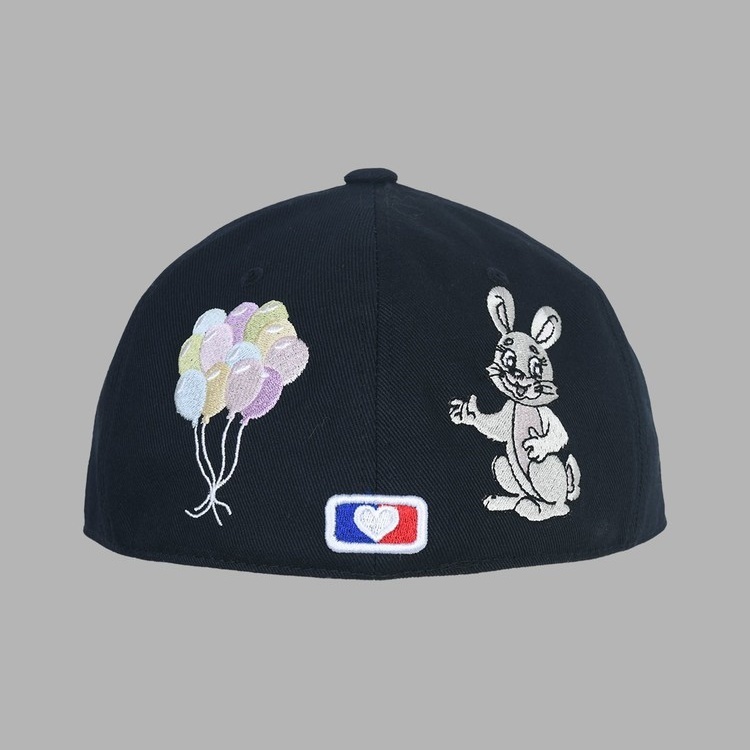 THE MUSEUM VISITOR RABBIT EMBROIDERY CAP (DEEP NAVY) 刺繡 兔子 藍色 全封帽