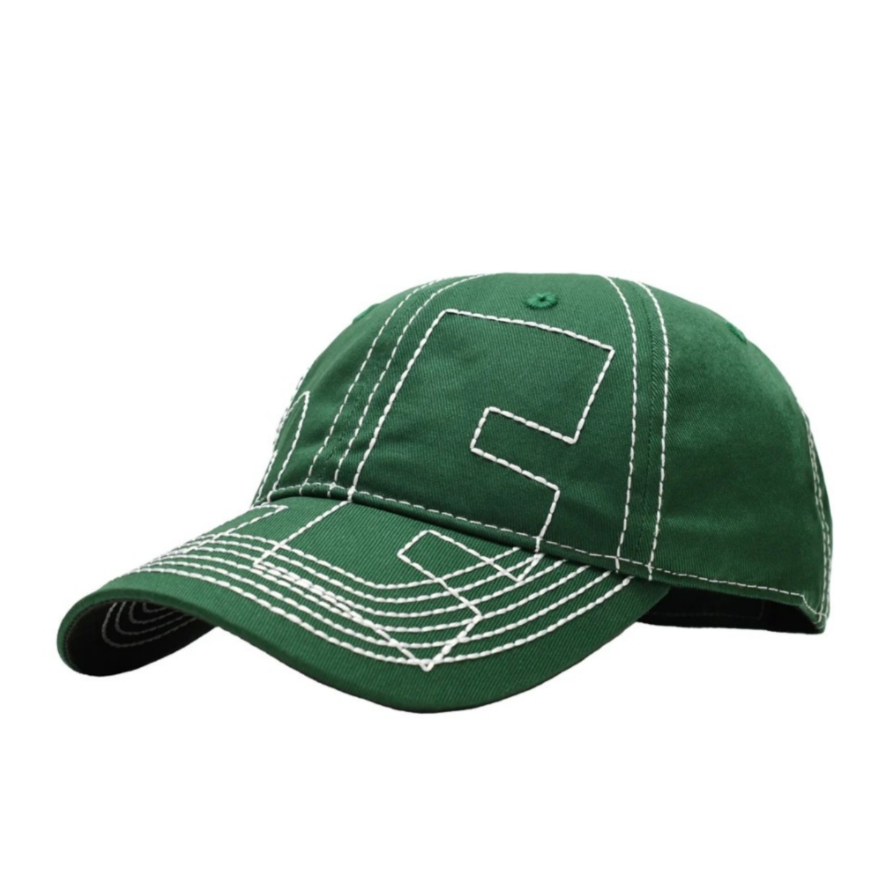 b.Eautiful Vapor 6 Panel Hat (Green / White)