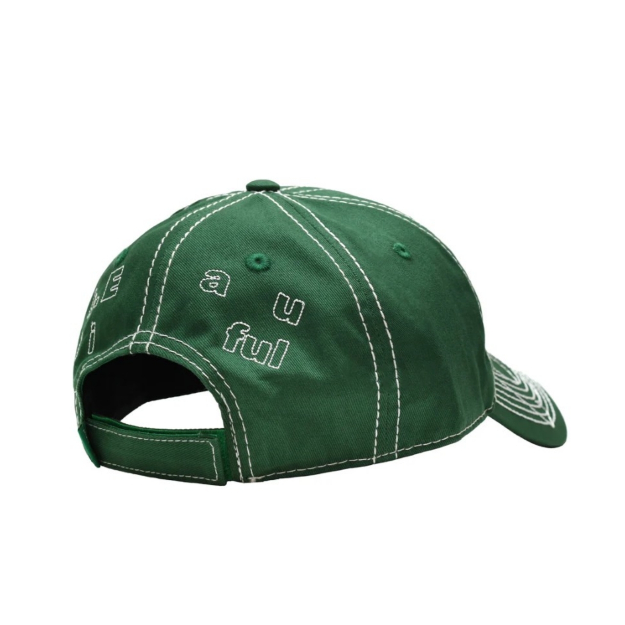 b.Eautiful Vapor 6 Panel Hat (Green / White)