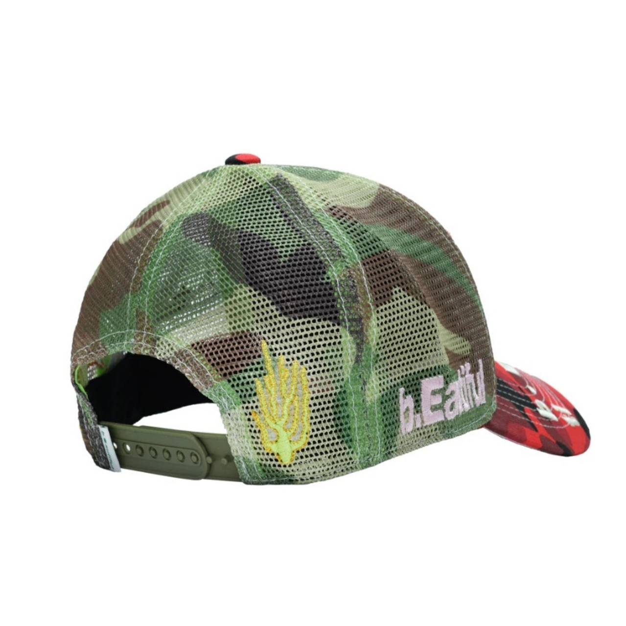 b.Eautiful Biyu Trucker Hat (Red Camo)