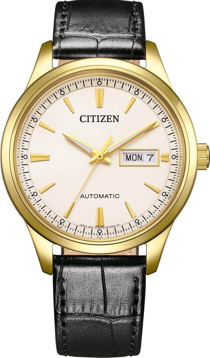 萬年鐘錶 - Citizen  星辰錶 復古時尚大三針機械男錶 NY4059-09A  錶徑40MM