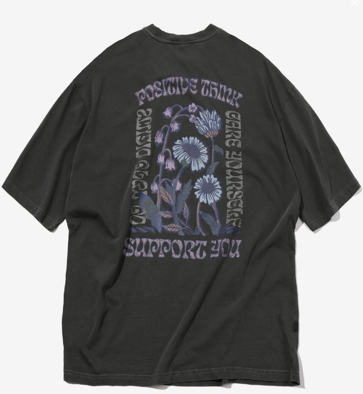CPGN STUDIO / Flower Pigment Short T-shirt / smokeblack /  JUL25