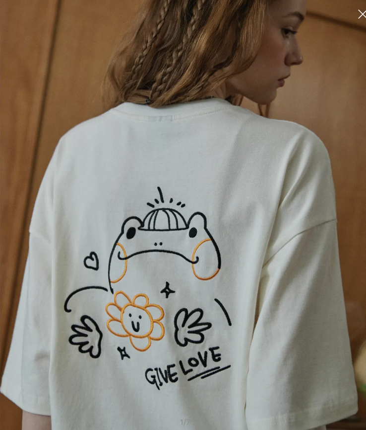 CPGN STUDIO / Doggy pop embroidery short T-shirt / white /   JUL25