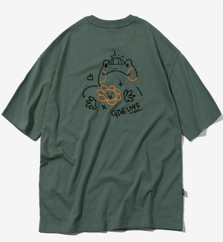 CPGN STUDIO / Doggy pop embroidery short T-shirt / green /  JUL25