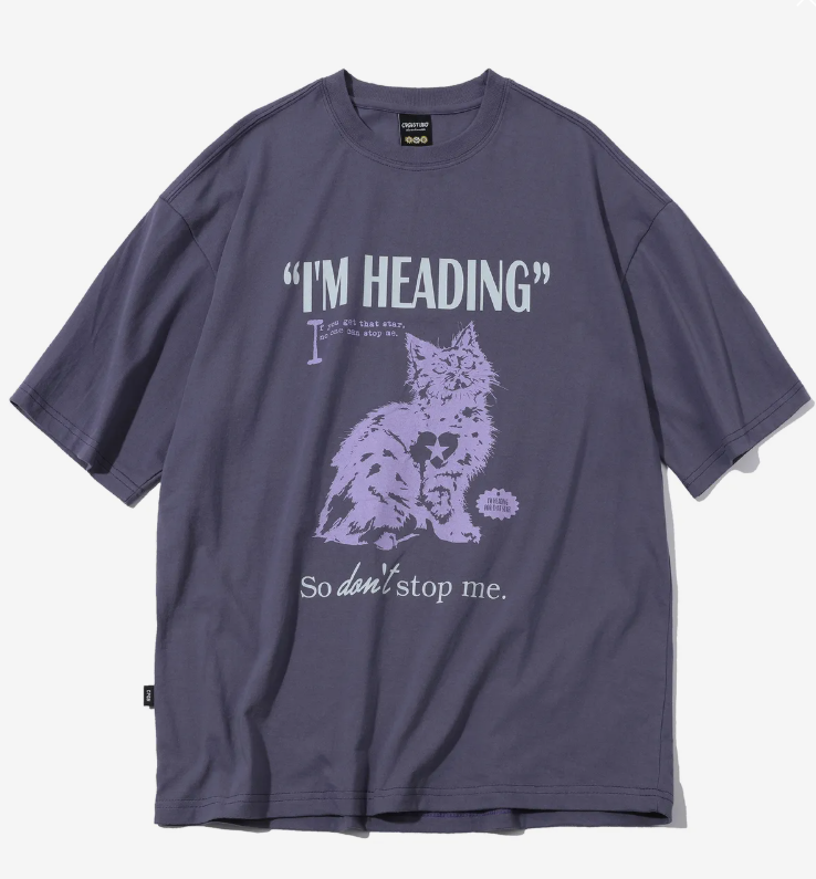 CPGN STUDIO / HEADING CAT T-shirt  /  purple /  JUL25