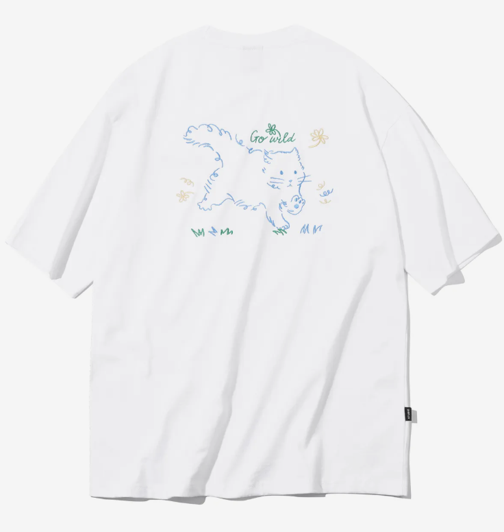 CPGN STUDIO / Wild Cat Embroidery T-shirt / White /  JUL25