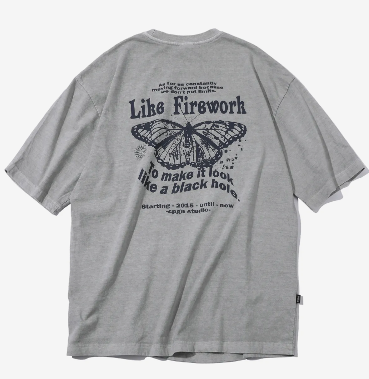 CPGN STUDIO / Butterfly Pigment Short T-shirt / light grey /  JUL25