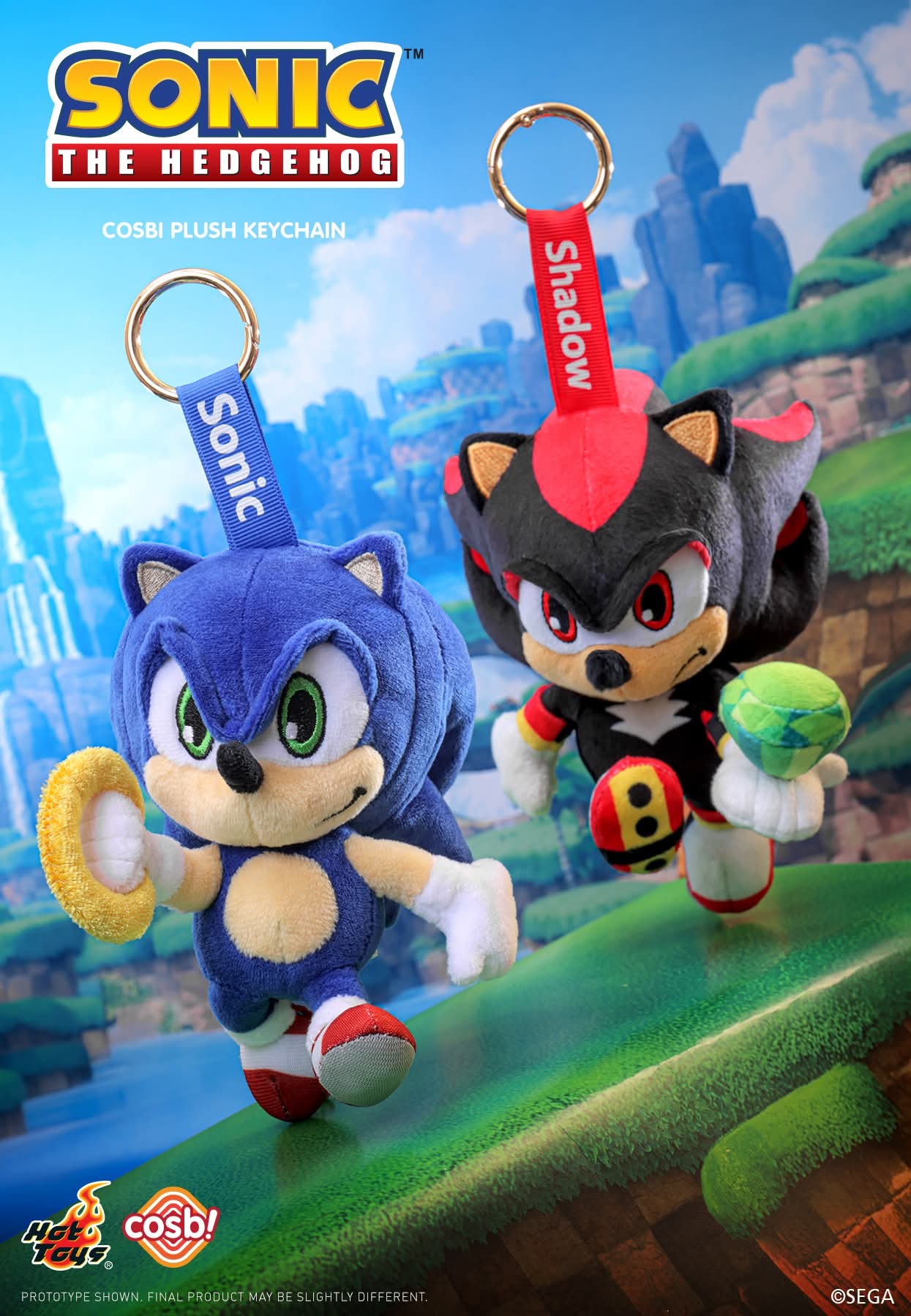 Hot Toys Sonic The Hedgehog Sonic & Shadow Cosbi Plush