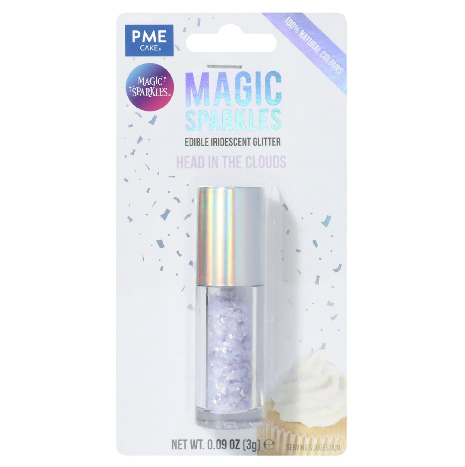 PME Magic Sparkles, Edible Iridescent Glitter - Head in the Clouds (3g)