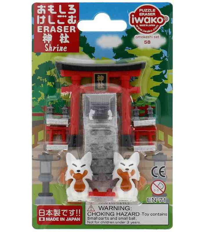 『iwako』 造型橡皮擦 狐狸與神社