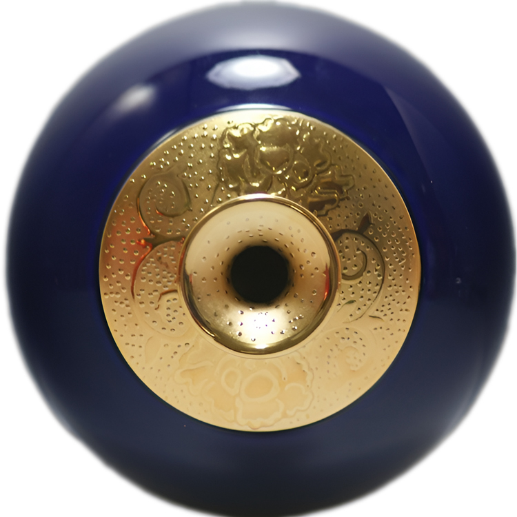 鹿港窯禮品館│瓷器 鎏金花瓶 霽藍釉 美人瓶