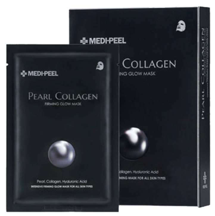 PP-P330 Medipeel PEARL COLLAGEN FIRMING GLOW MASK 黑珍珠膠原蛋白緊緻煥彩面膜 25mlx10ea(Exp 2027/2028)（清倉貨品不退不換以不影響實際使用為準，現貨可新蒲崗倉庫即取）