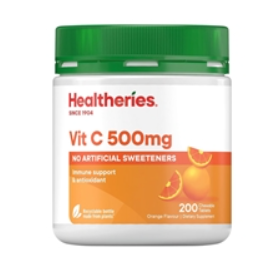 PP-P290 Healtheries 咀嚼營養片維他命C 500毫克 (200粒裝) EXP:30/05/2026（清倉貨品不退不換以不影響實際使用為準，現貨可新蒲崗倉庫即取）