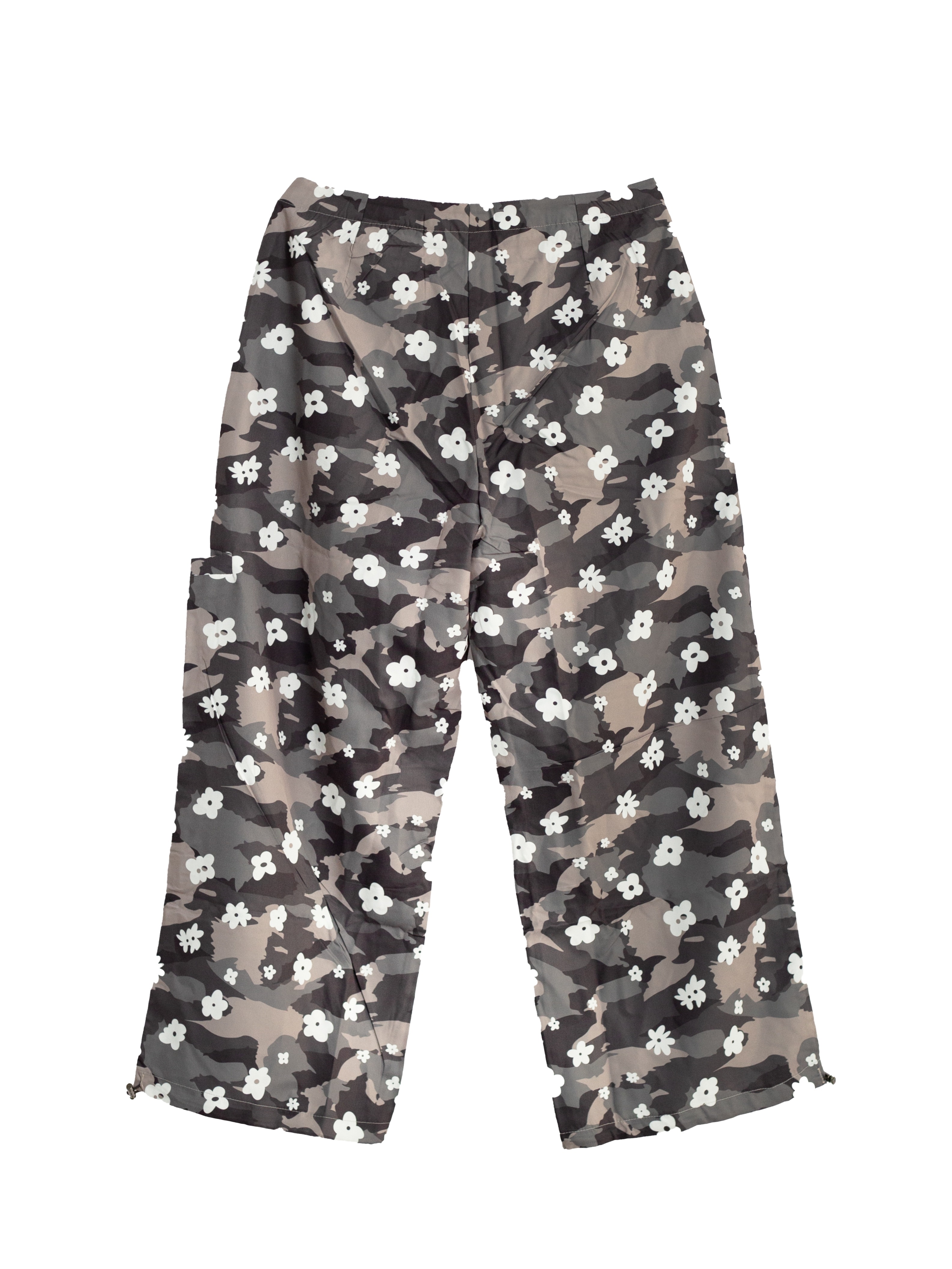 【車庫服飾】小花抽繩工裝長褲