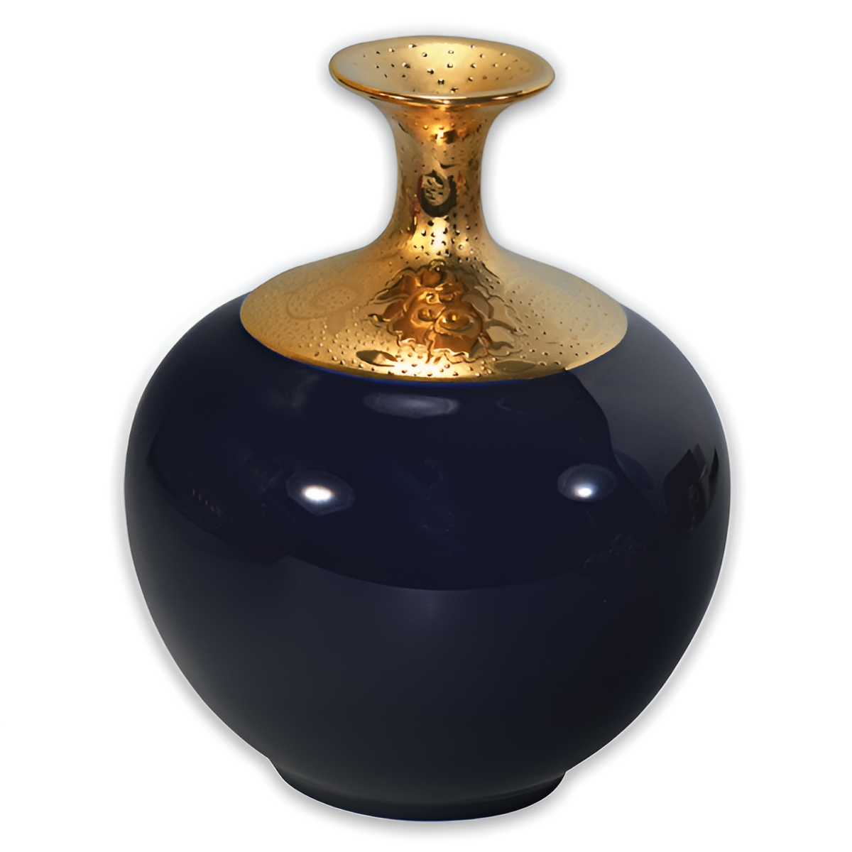 霽藍釉鎏金君子瓶｜典雅尊貴瓷器擺飾 新居開運收藏首選