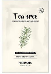 PP-P267 PRETTYSKIN 全效精華面膜 | 茶樹 23g *5片 (exp:09/10/2026)（清倉貨品不退不換以不影響實際使用為準，現貨可新蒲崗倉庫即取）