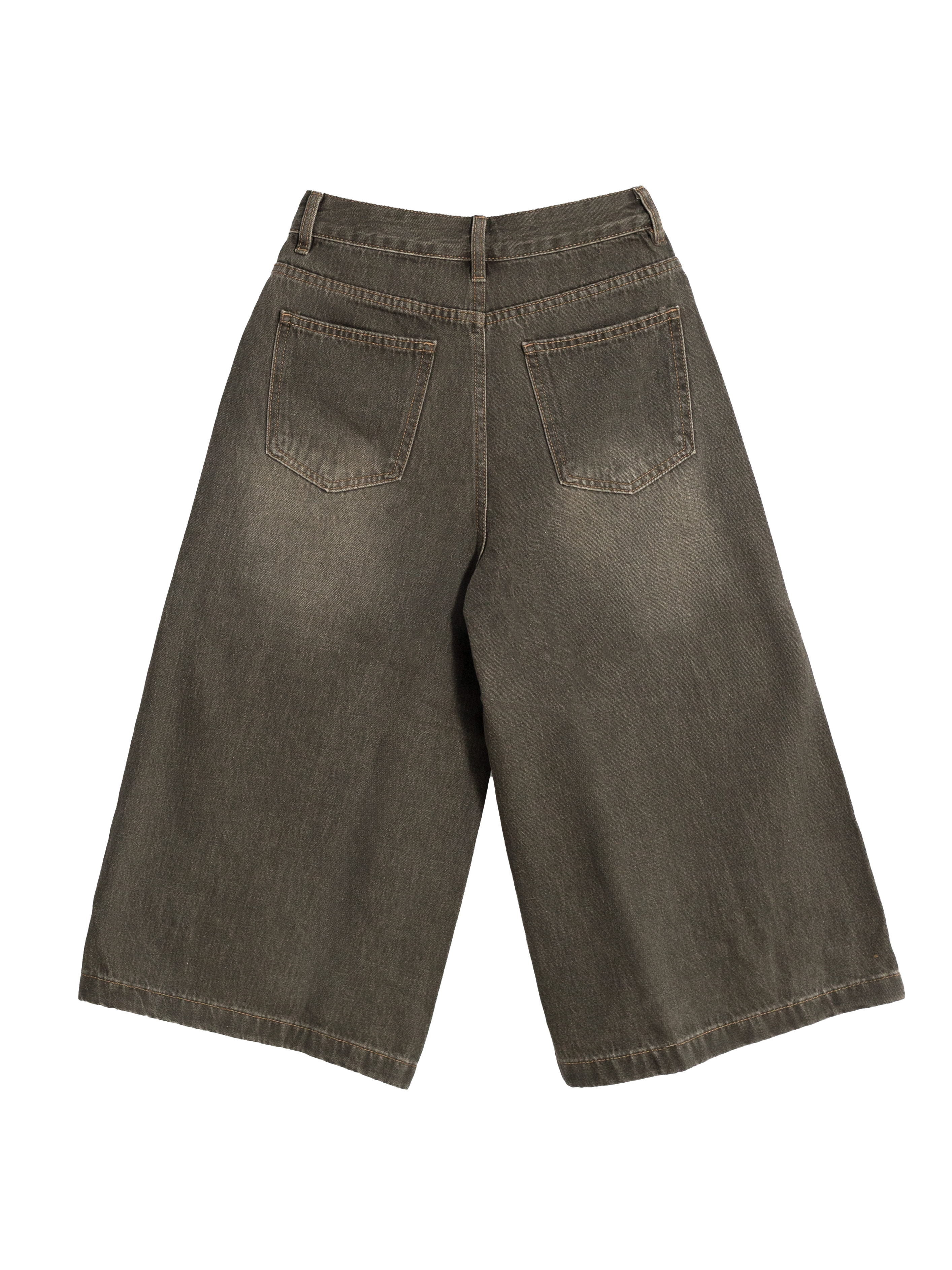 【車庫服飾】洗舊七分牛仔褲