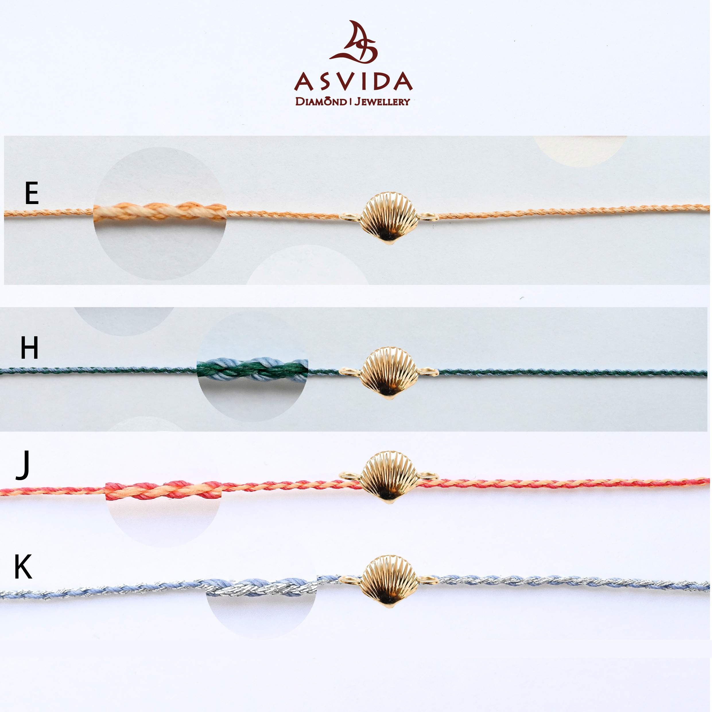 18K Shell String Bracelet