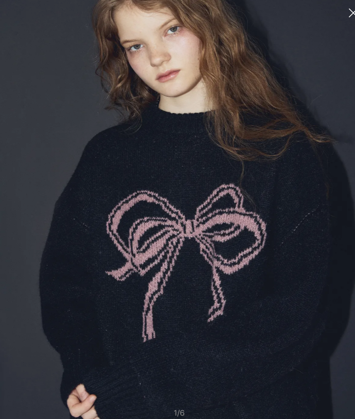 CPGN STUDIO / Ribbon Brush Overfit Knit / Black /  JUL25