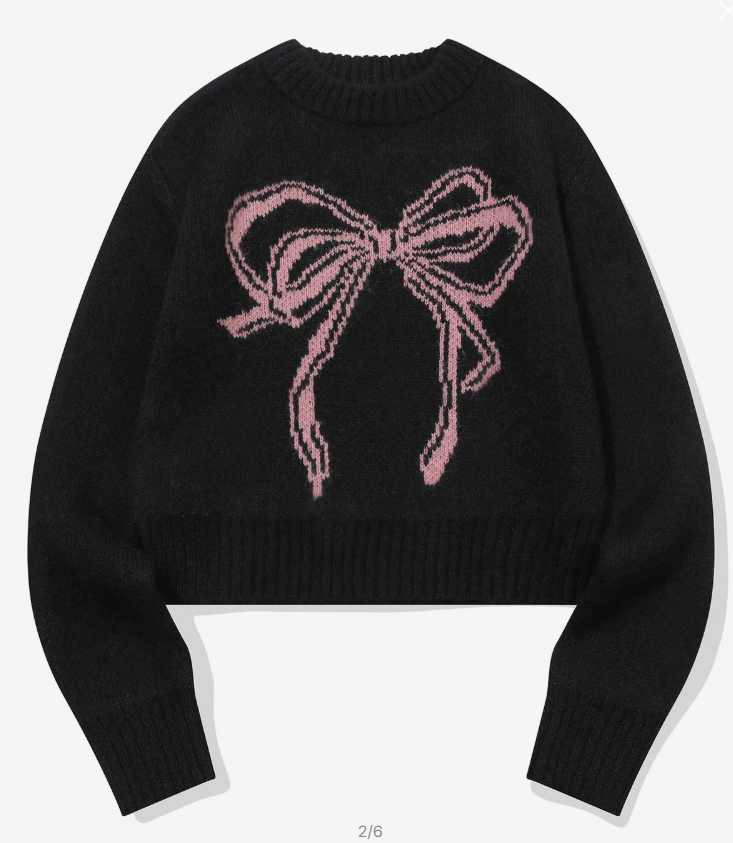 CPGN STUDIO / Ribbon Brush Overfit Knit / Black /  JUL25