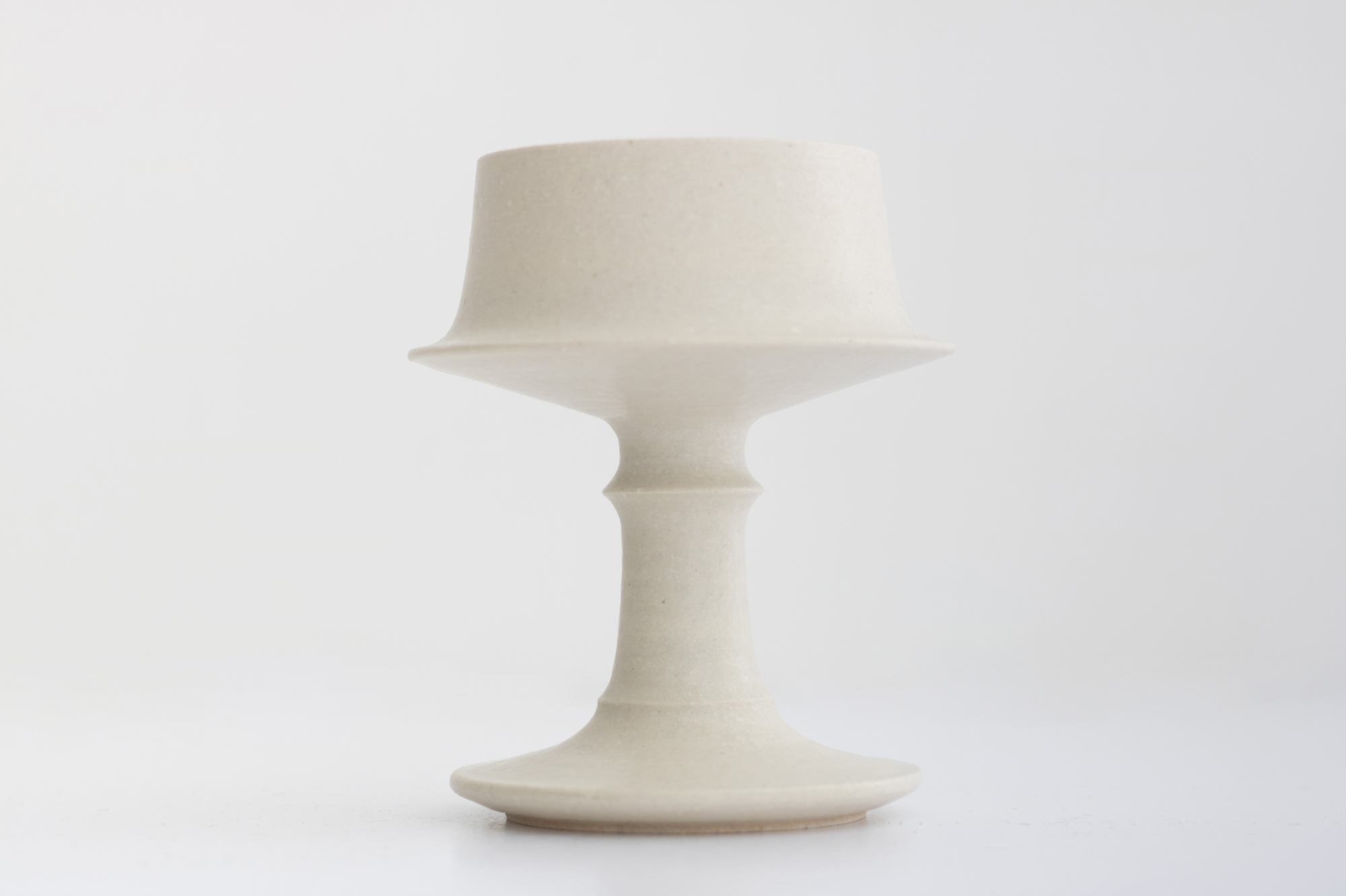 +g 竹口要-高腳碗型燭台 象牙色Ｄ