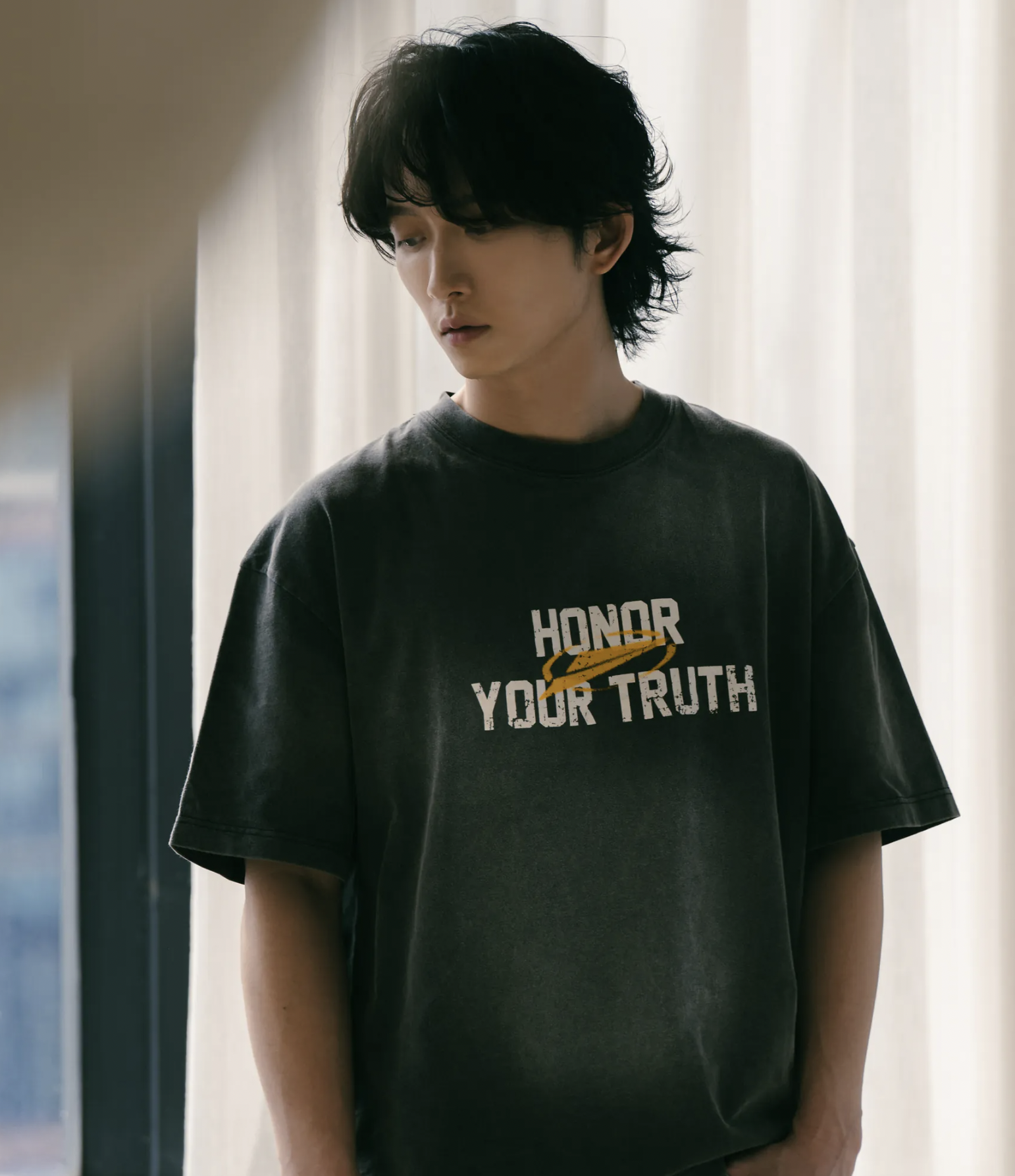 [現貨] FM x SENSE HONOR YOUR TRUTH WASHED BOXY CUT SS TEE BLACK| FMT01BK