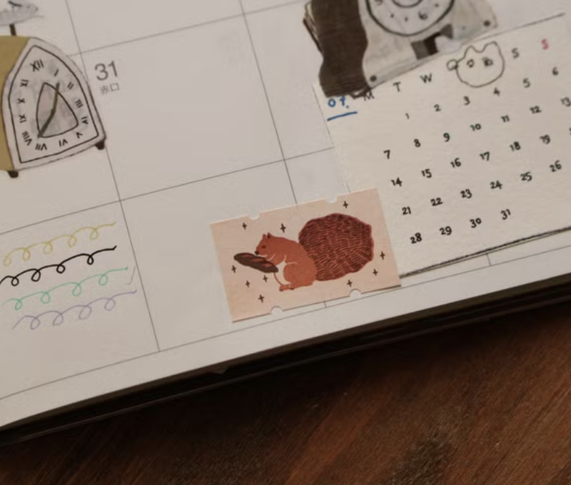 森空｜松鼠與麵包Squirrel and Bread 標籤貼紙