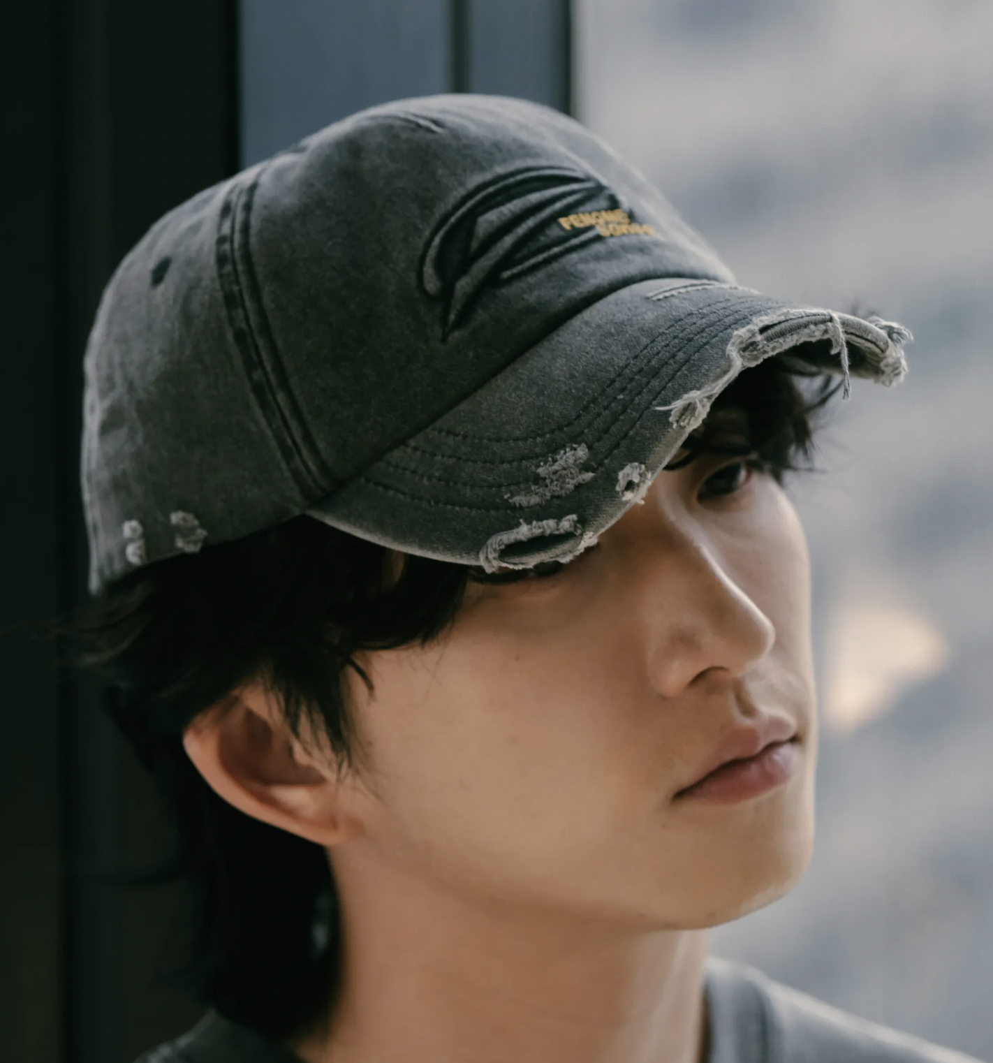 帽子 everyone 3layer cap (BLACK) FM x SENSE HONOR YOUR TRUTH WASHED LOGO CAP BLACK