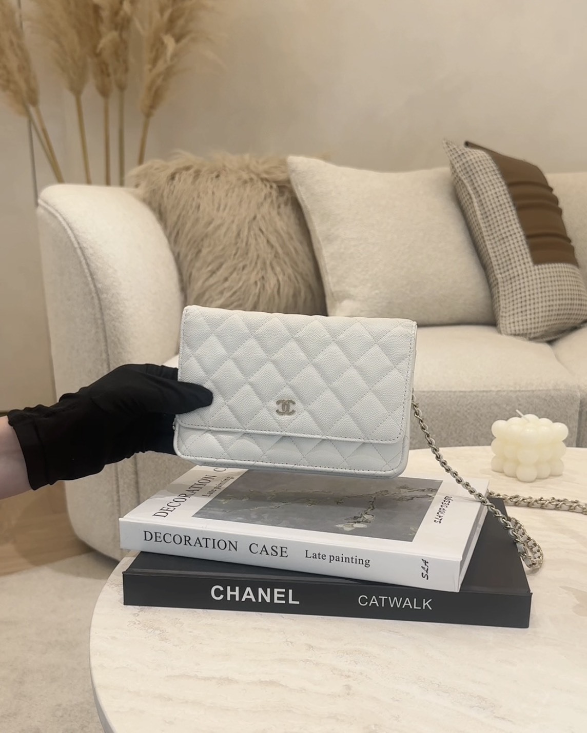 CHANEL｜ COCO WOC 鏈條包 白牛金