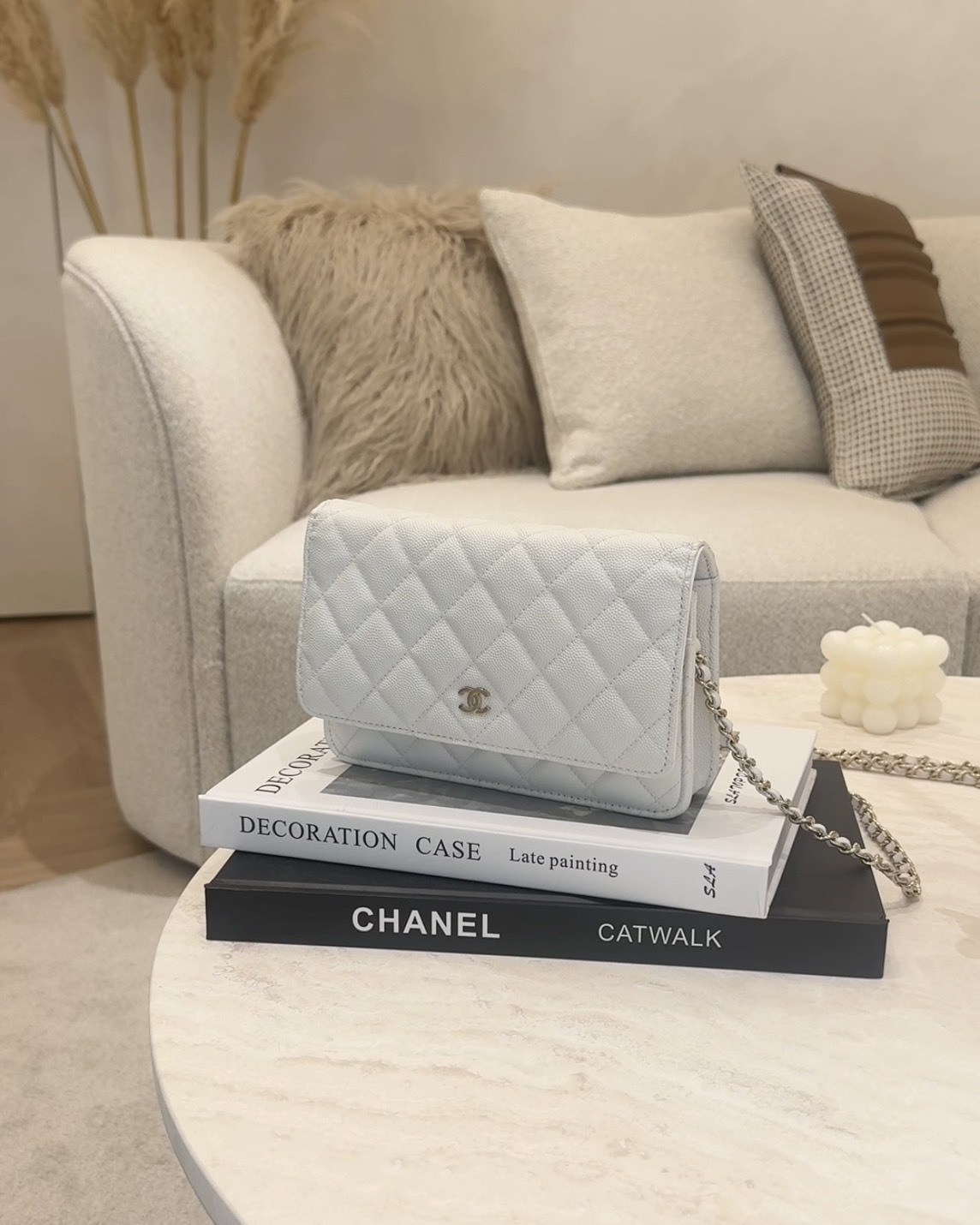 CHANEL｜ COCO WOC 鏈條包 白牛金