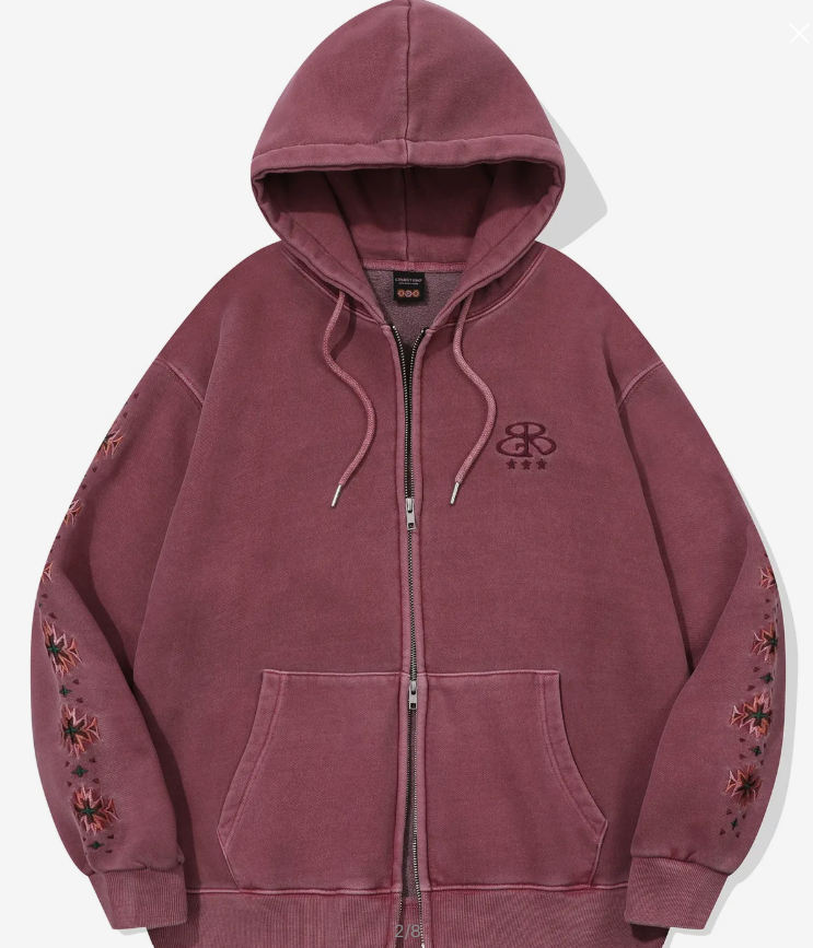 CPGN STUDIO / [2-WAY] skirt sleeve pigment hooded zip-up / dusty pink /  JUL25