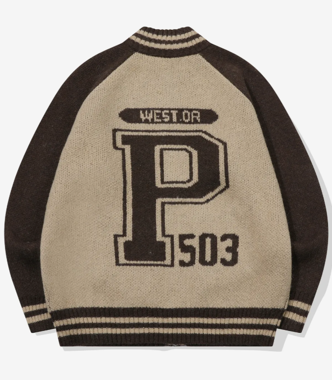 CPGN STUDIO / [2-WAY] Portland legrun knit zip-up / brown /  JUL25