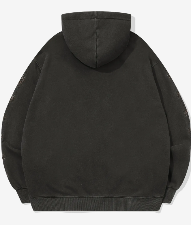 CPGN STUDIO / [2-WAY] skirt sleeve pigment hooded zip-up / smoke black /  JUL25