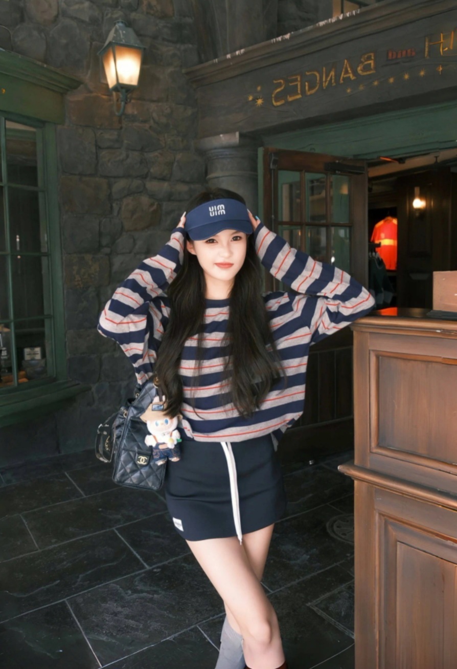 Miu Miu Basic 長袖間條 Tee 男女可穿