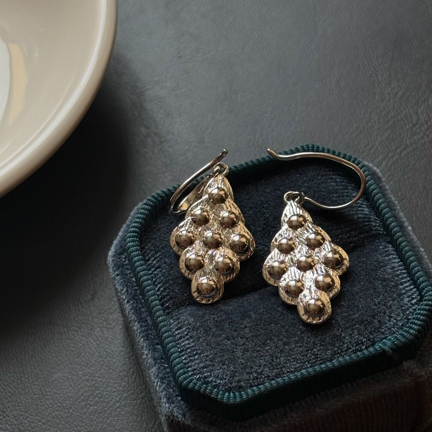 [原石] 藍磷灰石 925銀耳環 水晶耳環