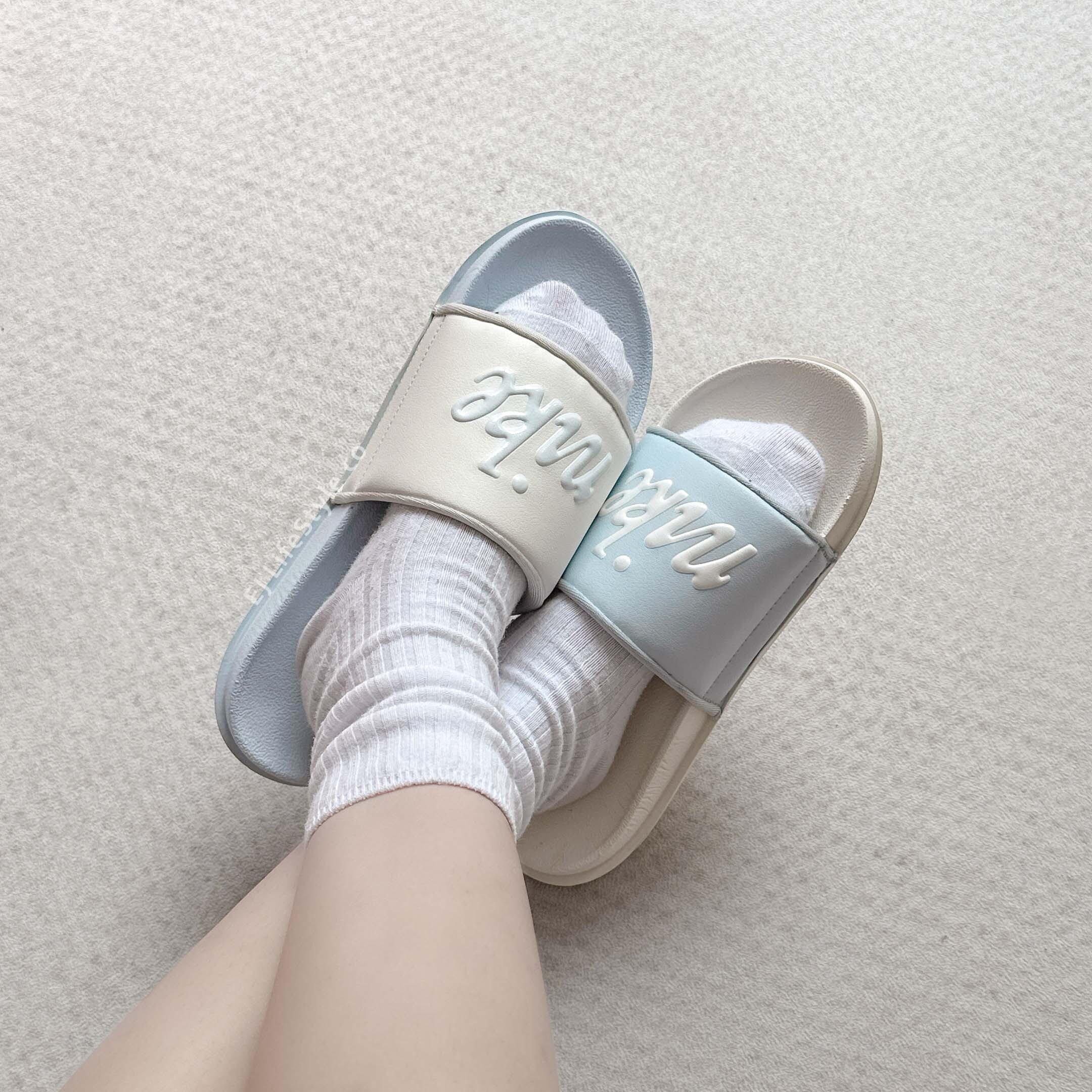 NIKE OFFCOURT SLIDE 白藍 寶寶藍 鴛鴦 撞色 海綿拖鞋 女鞋 FQ7646-103 / 預購