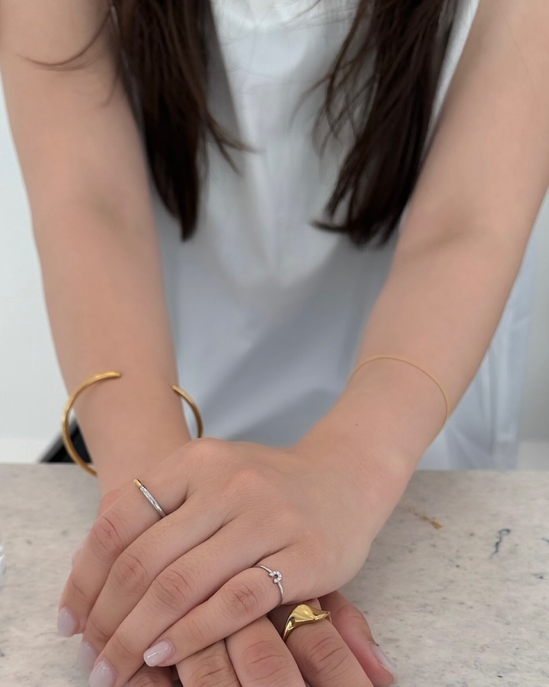 SS horse shoe pinky ring