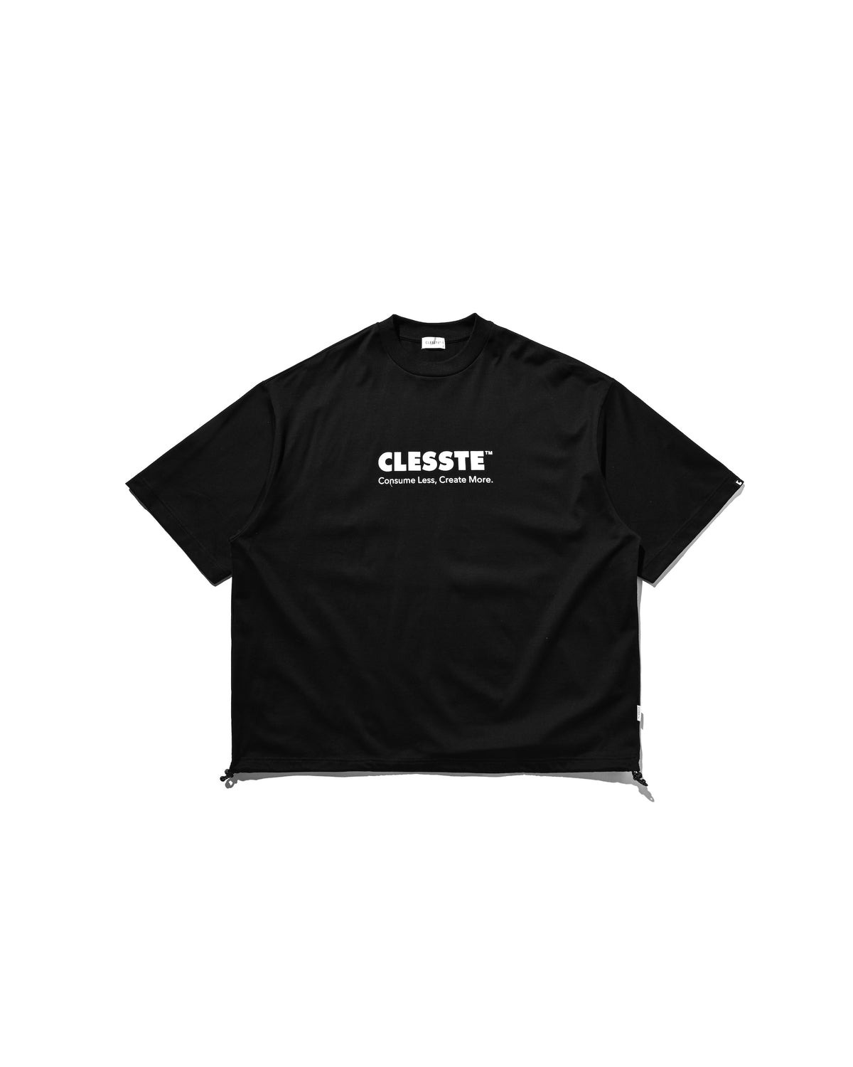 2025SS CLESSTE LOGO PRINT MASSIVE T-SHIRT WITH DRAWSTRINGS B 下擺 抽繩 LOGO 寬版 短T 現貨 CLS-TE-2520