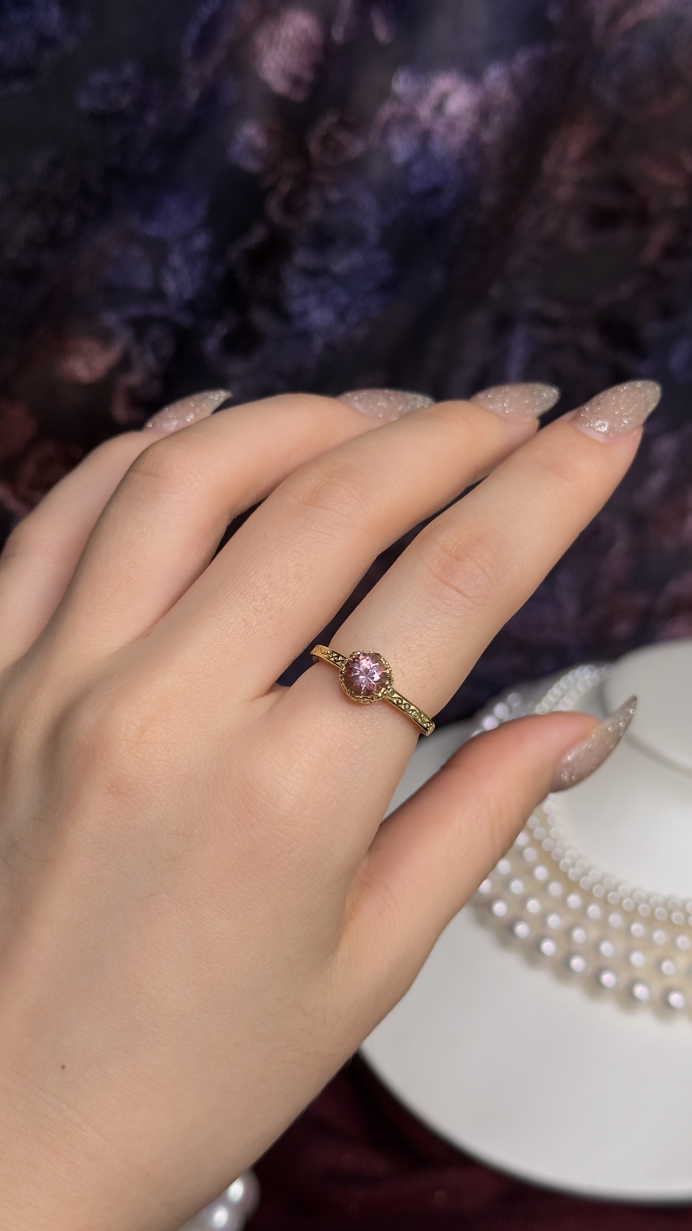 粉碧璽 萬事如意雲紋