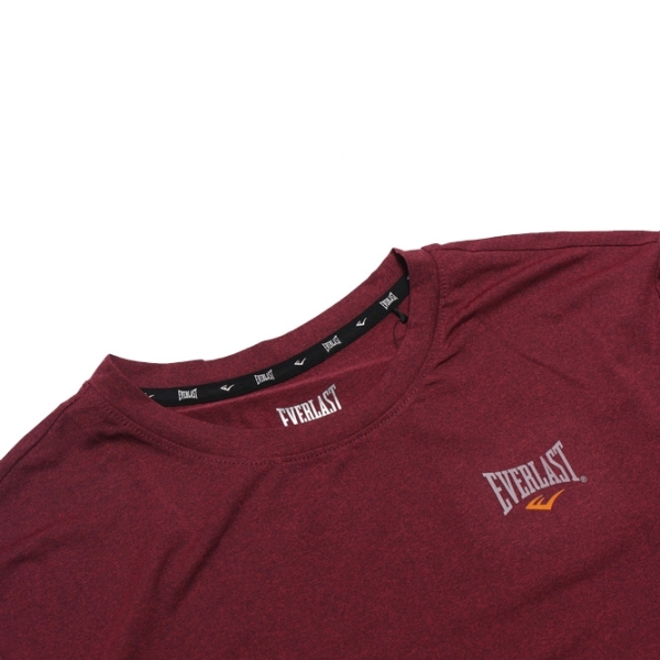 EVERLAST 短袖 短T 酒紅 小LOGO 快排 透氣 運動 男 4021107740