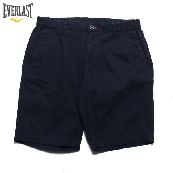 EVERLAST 短褲 深藍 卡其褲 小LOGO 休閒 五分褲 男 4021180180