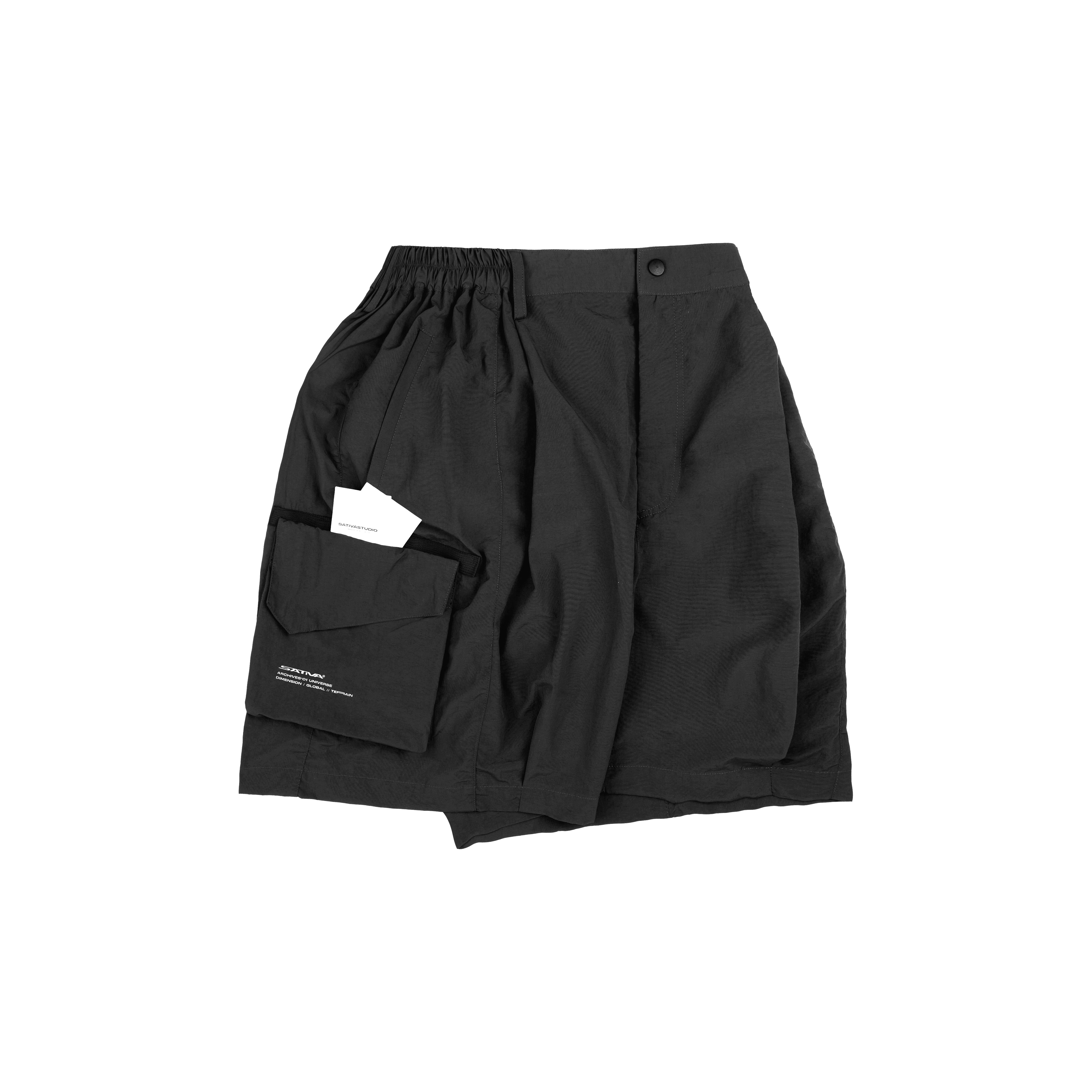 SATIVA 2026 S/S COT-01 “Relaxation” Shorts 剪裁 短褲 黑色